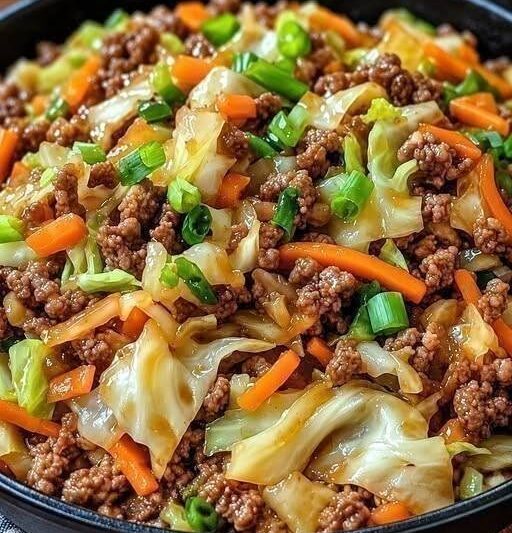 High-Protein Chinese Beef & Cabbage Skillet