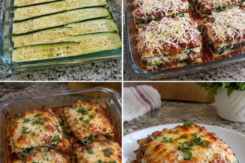Low-Carb Zucchini Lasagna with Ricotta and Spinach