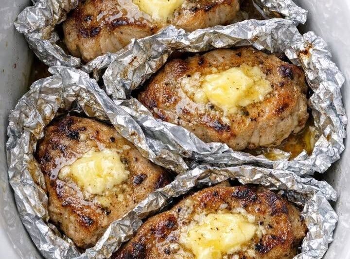 Crock Pot Garlic Butter Pork Chops – Tender and Juicy