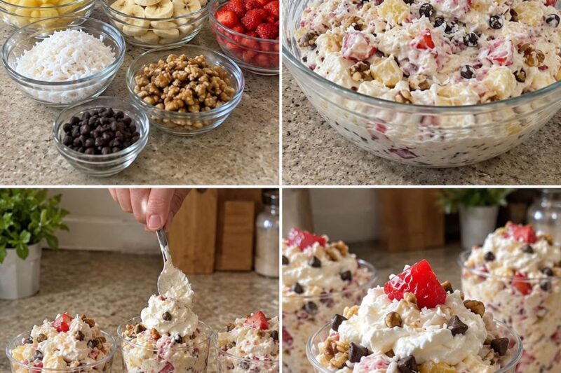 Banana Split Fluff Salad