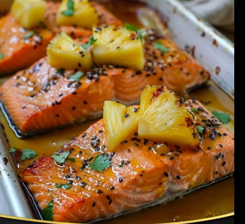 Easy Honey Pineapple Salmon Recipe with Garlic Soy Glaze