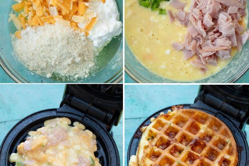 Ham and Cheese Chaffles